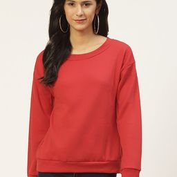 Belle Fille Women Red Solid Sweatshirt-picture-36