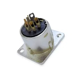 SETMI INDIA XLR Connector Female 5-Pin Chassis Mount with Push-to-Release Secure Lock, Silver & Black image 2