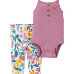 Carter's Baby 2-Piece Tank Bodysuit & Legging Set- Purple-image-50