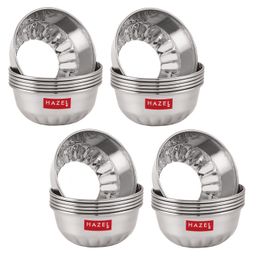 HAZEL Stainless Steel Serving Bowl Wati Dessert Vati Katori - Pack of 24-picture-14