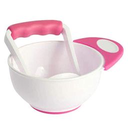 Safe-O-Kid Baby Food Grind Bowl - Pink White-26