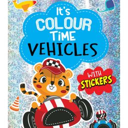 Vehicles It's Colour time with Stickers - English-19