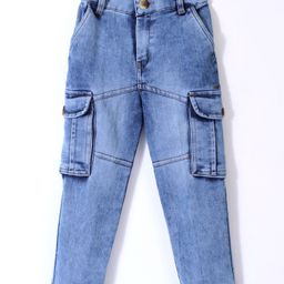 Noddy Cut & Sew With Side Detailed Button Down Jeans - Khaki & Light Blue-image-69