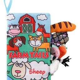 Baby Fabric Book, Baby Book Toy Soft 3D Picture Book Feel Book Crinkle Book Sensory Toy Montessori Learning Toy for Boys Girls (Sheep) - English-image-50