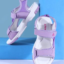 Pine Kids Sandals with Velcro Closure & Hearts Print - Purple-picture-24