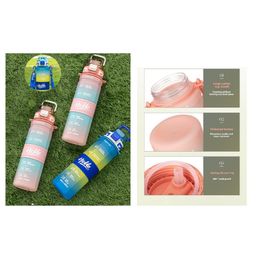 Sanjary Sports Water Bottle Fitness Straw sipper bottle color design may vary - 1000 ml-picture-10