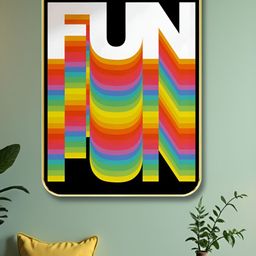 Myntra Elegant Homes Red And White Fun Printed Wooden Wall Art-image-2