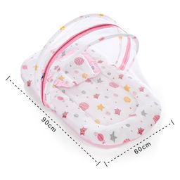Zoe Bedding Set Sleeping Bag & Mosquito Net Gadda Combo Set of 3 Solar Print- Pink image 3