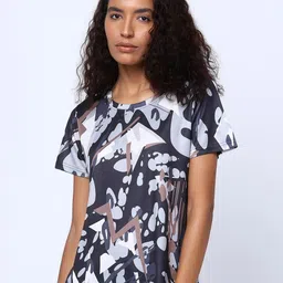 UMILDO Abstract Printed Short Sleeves Round Neck Dri-FIT T-shirt-picture-30