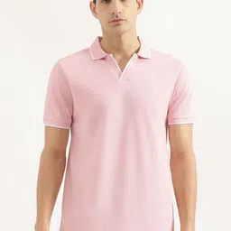 United Colors of Benetton Men Solid Polo Collar Regular Fit Cotton T-shirt-image-71