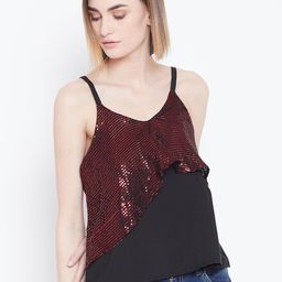 Belle Fille Women Black Sequinned Top-image-23