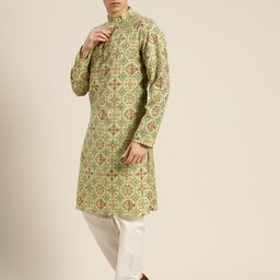 SOJANYA Printed Regular Kurta With Churidar image 4