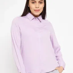 MADAME Lilac Regular Fit Shirt-image-66