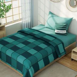 NAUTICA Hampton Green Satin Cotton 210 TC Single Dohar-image-68