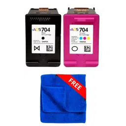 AOS 704 Black And Tri-Color Combo Ink Cartridge With Free Microfiber Cloth, CN692AA & CN693AA-image-50