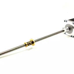 Invento Nema 23 25 Kg-cm Stepper Motor + Flexible coupling + 800mm (0.8 mtr) 8mm T8 TR8 2mm Pitch Lead Screw + Antibacklash Nut ISC 1177-A7-5