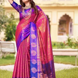 jayant creation Pink Art Silk Barasi Sarees-picture-17