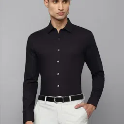 Louis Philippe Permapress Black Cotton Slim Fit Shirt-picture-49