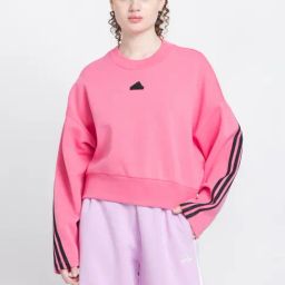 adidas Pink Logo Print Sports Sweatshirt-image-39