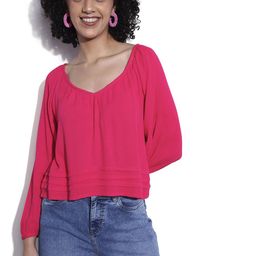 DressBerry Fuchsia Boss Babe Oversized Top-30
