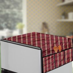 The Furnishing Tree Red Printed Refrigerator Cover-image-64