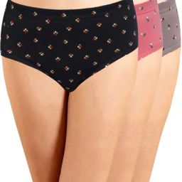 IN CARE Black & Pink Cotton Printed Hipster Panties - Pack Of 3-picture-27