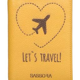 SASSORA Lyla Yellow Printed Leather Small Passport Holder-23