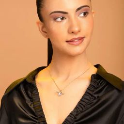Prita by Priyaasi Rose Gold Stone Studded Heart Necklace-25