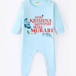 BLUSHES Infants Janmashtami Printed Pure Cotton Full Sleeve Romper-image-59