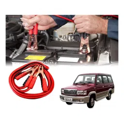 Auto Pearl 1.83 m (6 Ft) 500 A Heavy Duty Anti Tangle Battery Jumper Booster Cables for Toyota Qualis (Pack of 2)-image-34