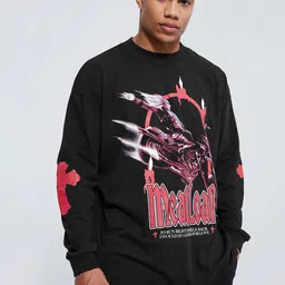 boohooMAN Printed Oversized Sweatshirt-picture-26
