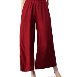 Kryptic Maroon Flared Fit Mid Rise Pants-image-39