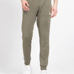 Adidas Originals Dark Olive Regular Fit Striped Joggers-image-48