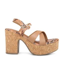 Inc.5 Women's Dark Beige Ankle Strap Sandals-image-81