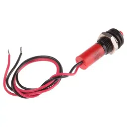 RS PRO Red Panel Mount Indicator 12V DC, Mounting Hole Size 8 mm, Termination Type Lead Wires, IP Rating IP67, Model No 7239527 image 3