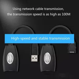 LOTA USB to RJ45 Extension Adapter Black Plug & Play Durable with Long-Range Connectivity, MST-124-LT image 5