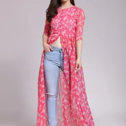 Cation Pink Floral Print Tunic-image-82