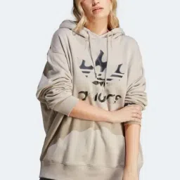 Adidas Originals Brown Cotton Printed Hoodie-image-48
