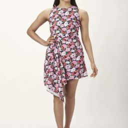 Honey by Pantaloons Pink & Black Floral Print Shift Dress-picture-26