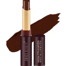 SWISS BEAUTY Non-Transfer Matte Lipstick Dark Brown - 2 gm-picture-23