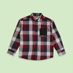Pantaloons Junior Multicolor Cotton Chequered Full Sleeves Shirt-image-55