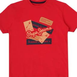 Pepe Jeans Kids Red Printed T-Shirt-image-94