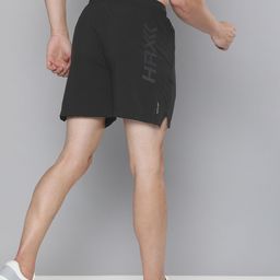 HRX By Hrithik Roshan Men Jet Black Solid Regular Fit Rapid-Dry Antimicrobial Running Shorts-picture-10