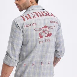 UNRL Tartan Checks Checked & Printed Casual Shirt-picture-4