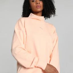 Puma Peach Cotton Relaxed Fit Sweatshirt-image-15
