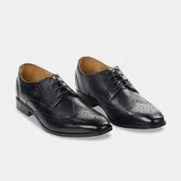 LA MARCA Men Textured Leather Formal Brogues-image-66