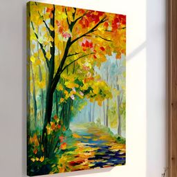 Art Street Green & Red 1 Piece Canvas Floral and Botanical Wall Art-image-75