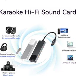 ETZIN 6 in 1 USB Multi-Functional Sound Card USB Fiber Optic SPDIF Sound Card Computer External Multifunction Support AC-3 for -Compatible 5.1 Sound EPL-1245UG image 5