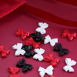 Ekinsu Set Of 6 3D Bow Nail Charms Art-image-97