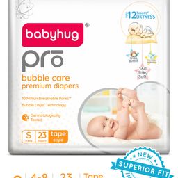 Babyhug Pro Bubble care premium Tape Style Diaper Small (S) Size - 23 Pieces-14